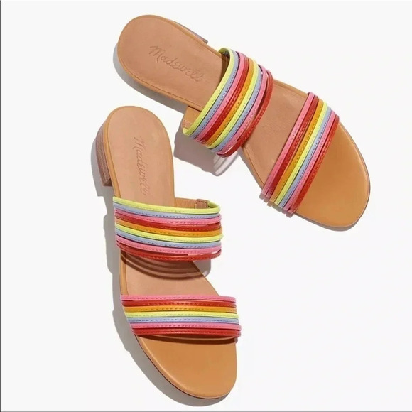 Madewell Shoes - Madewell The Meg Leather Slide Sandals Size 9.5